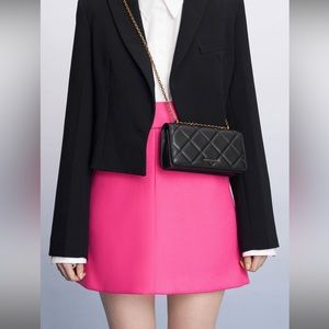 Charles Keith Puffuto Chain Handle Quilted Long Wallet